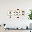 Personalized Coastal Compass Latitude Longitude Town Location Name Wooden Sign | Customizable Wall Art Print on Real Wood