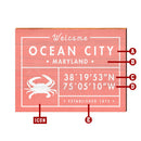 Personalized Coastal Town Location Latitude Longitude Welcome Wooden Sign | Wall Art Print on Real Wood | Custom Beach Lake Mountain Decor
