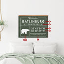 Personalized Lodge Green Welcome Wooden Sign | Wall Art Print on Real Wood