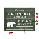 Personalized Lodge Green Welcome Wooden Sign | Wall Art Print on Real Wood