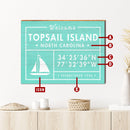 Personalized Coastal Town Location Latitude Longitude Welcome Wooden Sign | Wall Art Print on Real Wood | Custom Beach Lake Mountain Decor