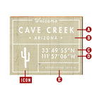 Customizable Southwestern Tan Fun Facts Collection | Wall Art Print on Real Wood