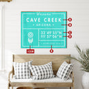 Customizable Southwestern Turquois Fun Facts Collection | Wall Art Print on Real Wood