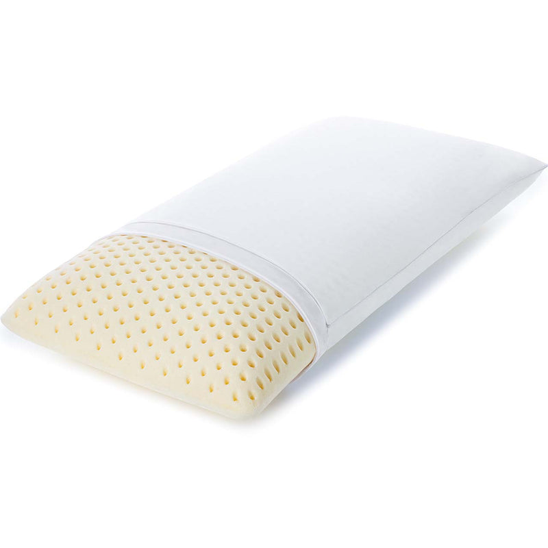 Talalay Latex Bed Pillow w/ Breathable Cotton Cover-Naturally Buoyant