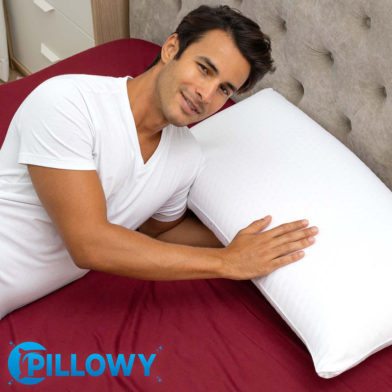 Talalay Latex Bed Pillow w/ Breathable Cotton Cover-Naturally Buoyant