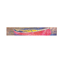 Big Canoe on Shore | Wall Art Print on Real Wood