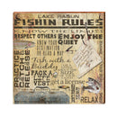 Lake Rabun Fishin Rules | Wall Art Print on Real Wood