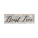 Bent Tree Grey Sign | Wall Art Print on Real Wood