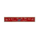 Big Canoe Black Bear Red Latitude Longitude | Wall Art Print on Real Wood