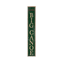 Big Canoe Red Canoe Green Sign | Wall Art Print on Real Wood
