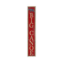 Big Canoe Black Bear Red | Wall Art Print on Real Wood