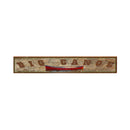 Big Canoe Red Canoe Rustic | Wall Art Print on Real Wood