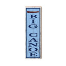 Big Canoe Red Canoe Blue Sign | Wall Art Print on Real Wood