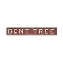 Bent Tree Red Sign | Wall Art Print on Real Wood