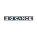 Big Canoe Navy Shabby | Wall Art Print on Real Wood