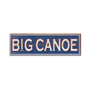 Big Canoe Blue Sign | Wall Art Print on Real Wood