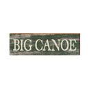 Big Canoe Minimalist Green | Wall Art Print on Real Wood