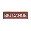 Big Canoe Red Sign | Wall Art Print on Real Wood