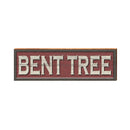 Bent Tree Red Sign | Wall Art Print on Real Wood