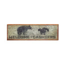 Welcome to Cashiers Bear and Cubs | Wall Art Print on Real Wood