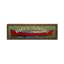Big Canoe Red Canoe in Water | Wall Art Print on Real Wood