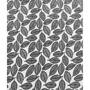 72-inch Black White Leaf Pattern Shower Curtain in 100-Percent Polyester Fabric
