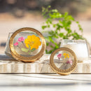 Petite Pressed Floral Candle - Lemon Blossom