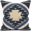 Shepardsville Navy Kilim Pattern Throw Pillow