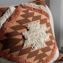 Reeves Orange Diamond Textured Throw Pillow