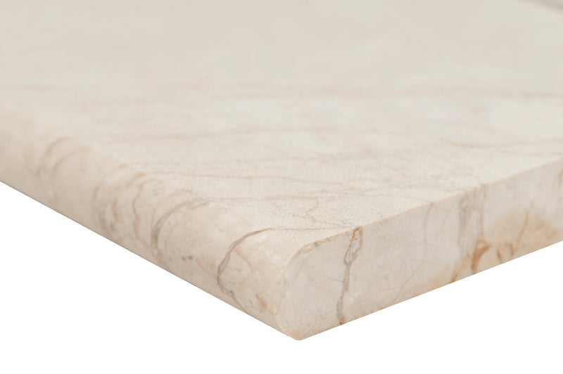 Tuscany Aegean Pearl 16"x24" Marble Pool Coping - MSI Collection edge closeup  view