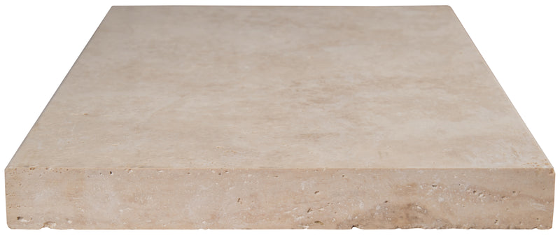 Tuscany Beige 16"x24" Travertine Pool Coping- Eased Edge - MSI Collection product shot side  view 2