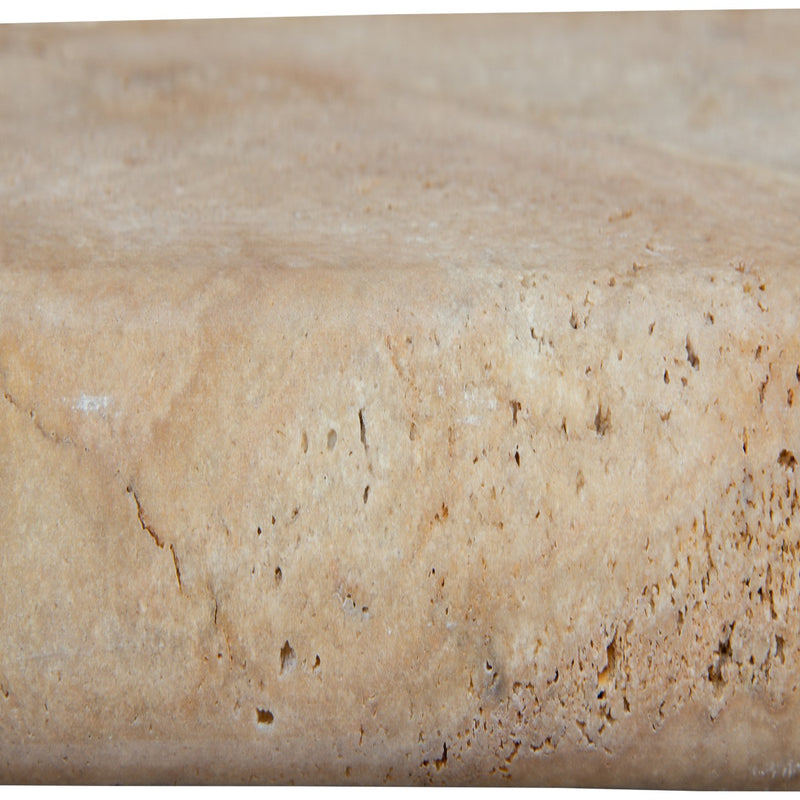 Tuscany Porcini 12"x24" Brushed Travertine Pool Coping - MSI Collection product shot wall closeup view 2