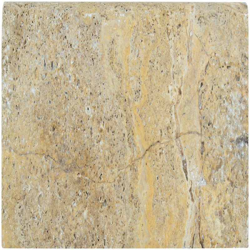 Tuscany Scabas 12"x24" Brushed Travertine Pool Coping - MSI Collection product shot wall view 2