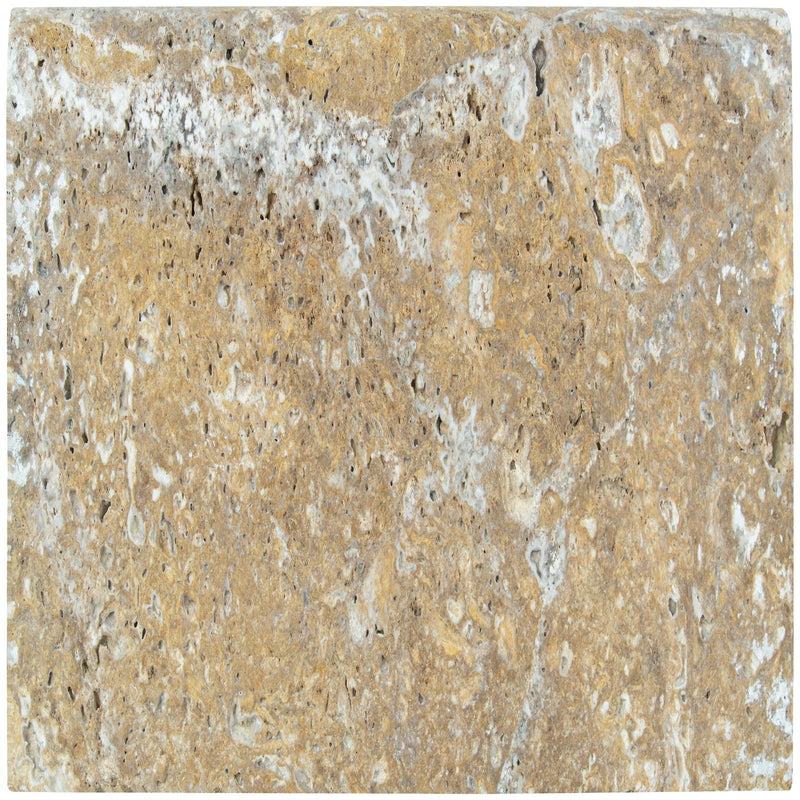 Tuscany Scabas 12"x24" Brushed Travertine Pool Coping - MSI Collection product shot wall view
