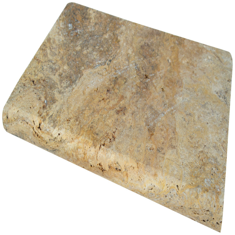 Tuscany Scabas 16"x24" Brushed Travertine Pool Coping - MSI Collection product shot side tile  view
