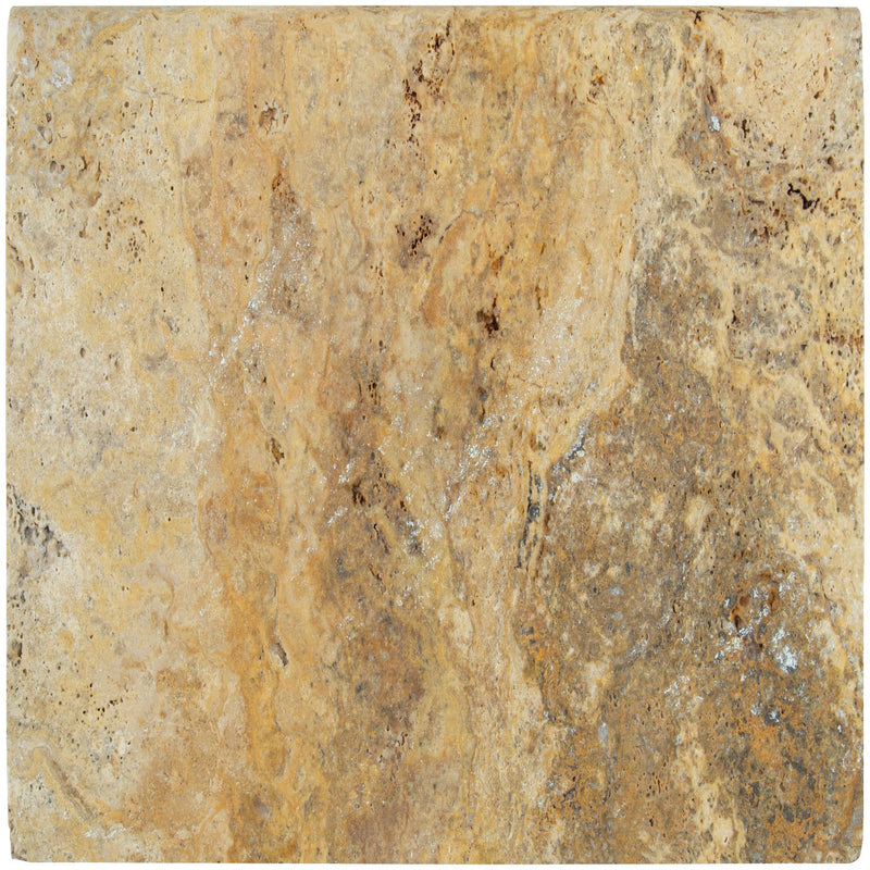 Tuscany Scabas 16"x24" Brushed Travertine Pool Coping - MSI Collection product shot wall view 2