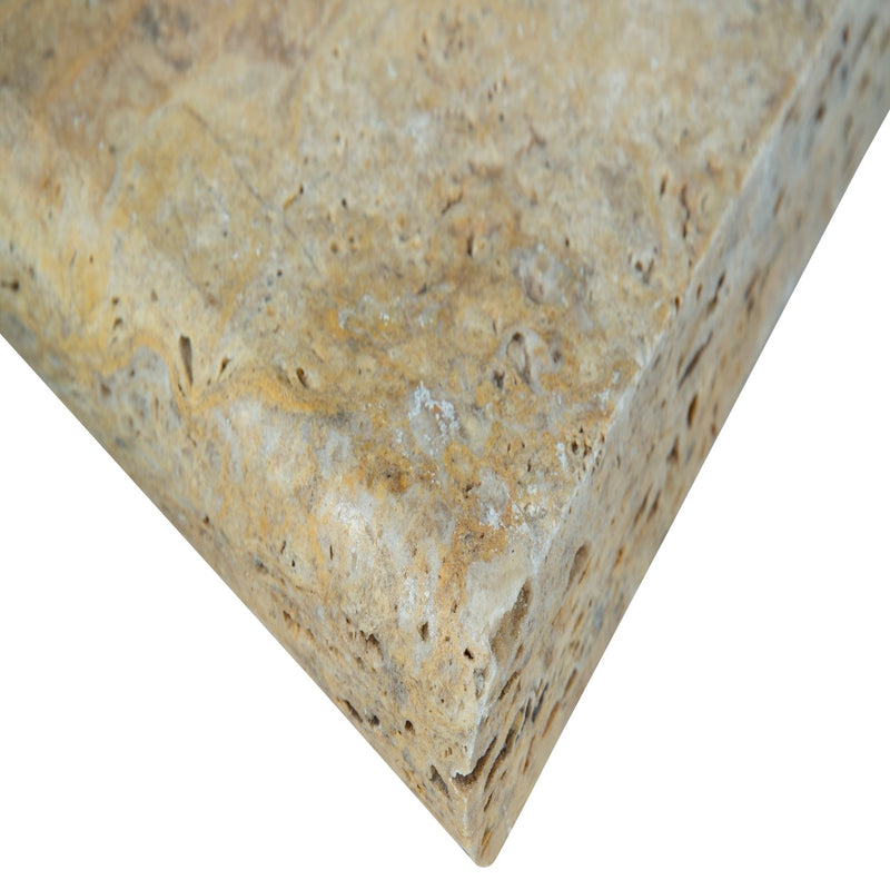 Tuscany Scabas 16"x24" Brushed Travertine Pool Coping - MSI Collection product shot edge view 2