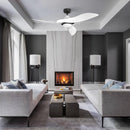 Black 54" DC Motor 6 Speed Ceiling Fan with LED Lighting