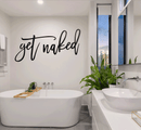 Get Naked Metal Wall Art – Funny Bathroom Wall Decor