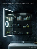 Pagani LED Mirror Cabinet with Defogger, Dimmer, Magnifier & USB outlet