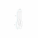 LED Five Clips Chandelier // Matte Black