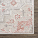 Calum Pink Floral Thick Area Rug - Clearance
