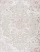 Calum Pink Floral Thick Area Rug - Clearance