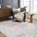 Calum Pink Floral Thick Area Rug - Clearance