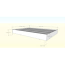 Modern Floating Style White Platform Bed Frame in Queen Size