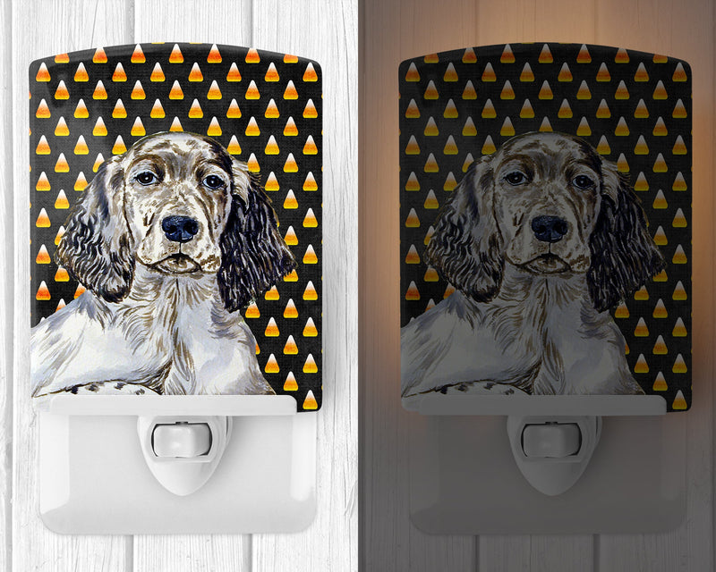 English Setter Candy Corn Halloween Portrait Ceramic Night Light LH9063CNL