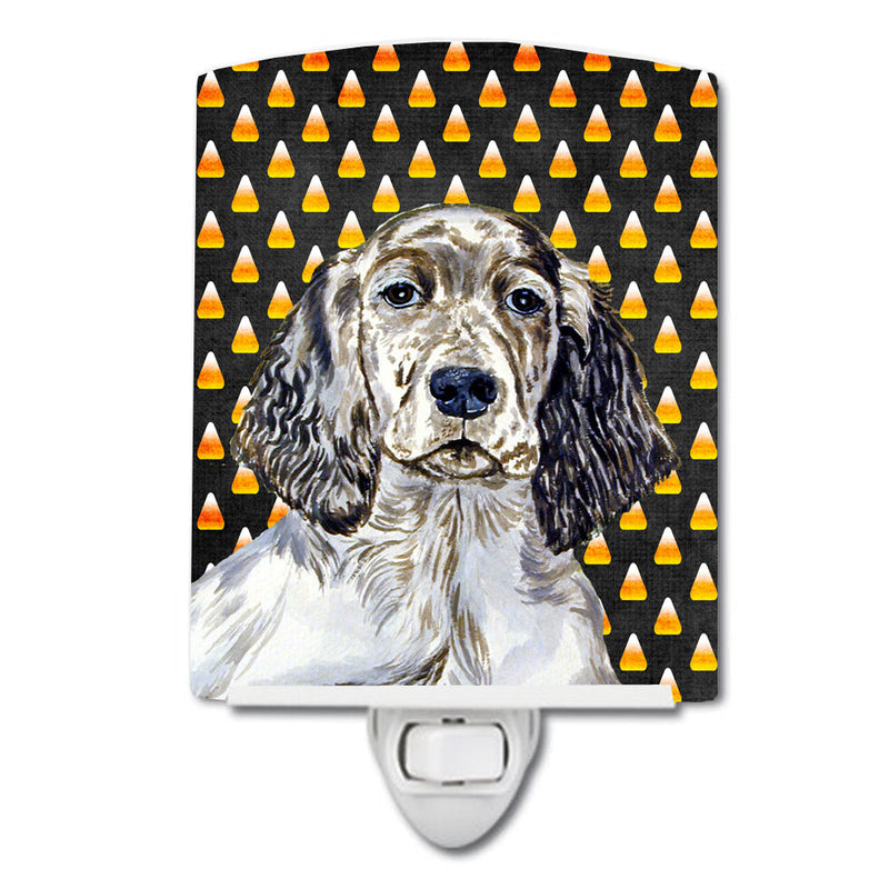 English Setter Candy Corn Halloween Portrait Ceramic Night Light LH9063CNL