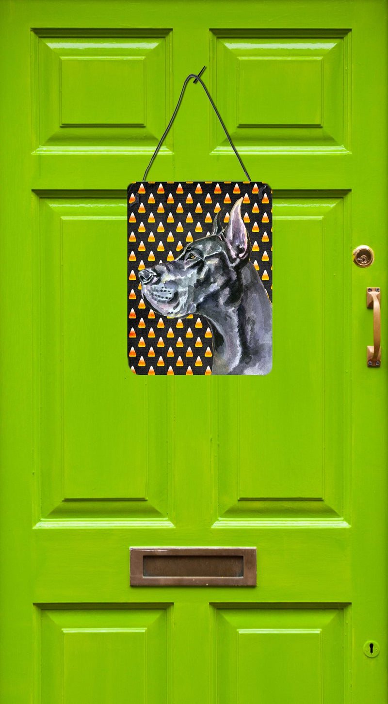 Black Great Dane Candy Corn Halloween Wall or Door Hanging Prints LH9550DS1216