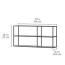 Media Shelf & Display Shelves - Modern Storage System with German Engineering & Sturdy Construction LIUM Decorative Shelving Unit Combo 2x2