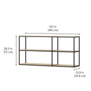 Media Shelf & Display Shelves - Modern Storage System with German Engineering & Sturdy Construction LIUM Decorative Shelving Unit Combo 2x2